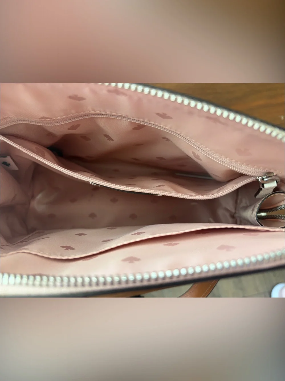 kate spade Pink, Cream & Brown Mini Satchel